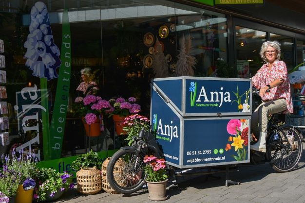 Anja Bloementrends bezorgt het liefst per fiets